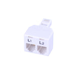 Monster Just Hook It Up 0 ft. L White 2-Way In Line Coupler