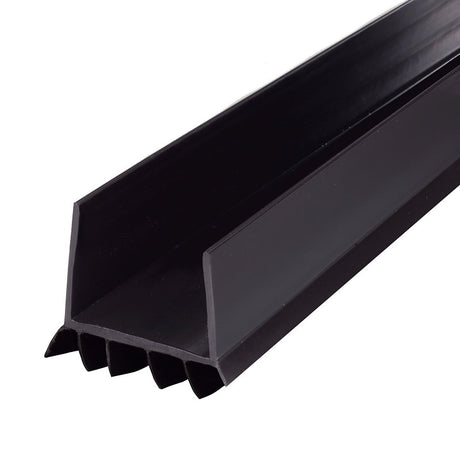 M-D 43339 Under Door Seal, 2 in W, 1-3/4 in Thick, 36 in L, Vinyl, Black