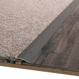 M-D 43366 Carpet Trim, 36 in L, 2 in W, 3/8 in Thick, Aluminum, Mocha