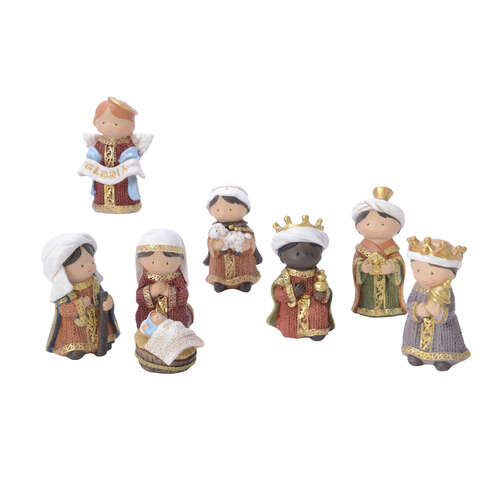 Decoris Multicolored Child Nativity Figurine 3.15 in., Pack of 12