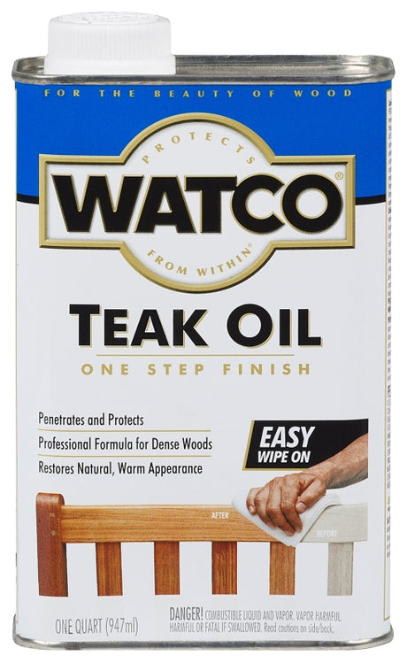 WATCO A67141 Teak Oil, Liquid, 1 qt Can