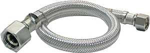 Plumb Pak EZ Series PP23802-5 Sink Supply Tube, 3/8 in Inlet, Compression Inlet, 1/2 in Outlet, FIP Outlet, 16 in L