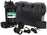 Wayne ESP25N Battery Backup Sump Pump with Automatic Switch, 12 VDC, 1-1/2 in Outlet, 15 ft Max Lift Head, 48 gpm