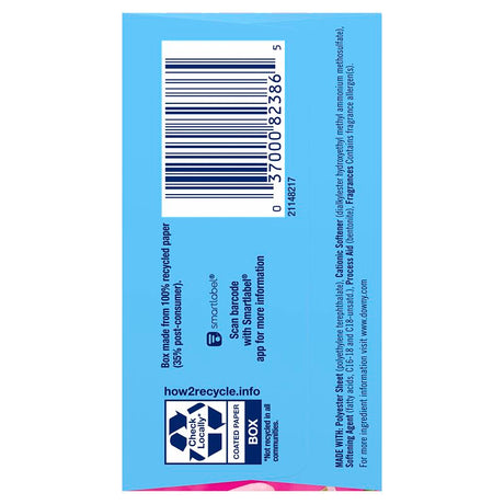 Downy 82329 Fabric Softener Dryer Sheet, Pack of 6