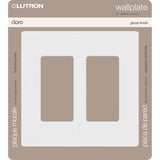 Lutron Claro White 2 gang Plastic Decorator Wall Plate 1 pk