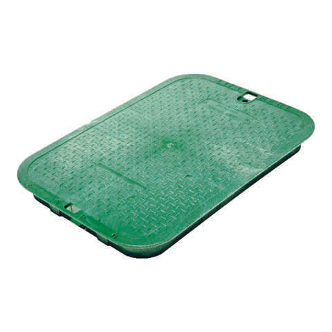 NDS 14.9 in. W X 2 in. H Rectangular Valve Box Cover Green