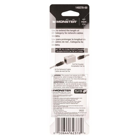 Monster Just Hook It Up 0 ft. L Category 5E In-Line Coupler