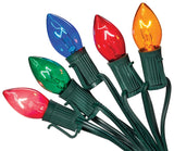 Santas Forest 03360/U00Z125I Light Set, Christmas, 120 V, 125 W, 25-Lamp, C7 Lamp, Transparent Multi Lamp