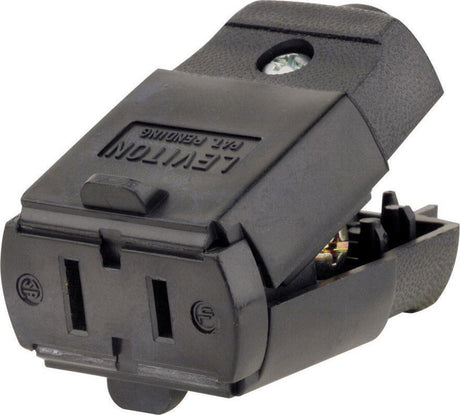 Leviton Commercial and Residential Thermoplastic Ground/Straight Blade Connector 1-15R, Pack of 10