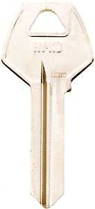 Hy-Ko 11010CO98 Key Blank, Brass, Nickel, For: Corbin Russwin Cabinet, House Locks and Padlocks, CO98 Key Number, Pack of 10