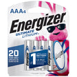Energizer Ultimate Lithium AAA 1.5 V 1250 mAh Battery L92BP-4 4 pk