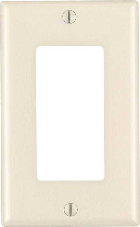Leviton Decora Almond 1 gang Thermoset Plastic Decorator Wall Plate 1 pk