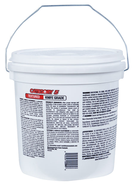 Tower Sealants CATEGORY 5 TS-00095 Knife-Grade Textured Patch, White, 1 gal, Pack of 4