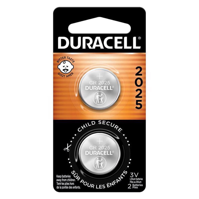 Duracell Lithium Coin 2025 3 V 165 mAh Medical Battery 2 pk, Pack of 6
