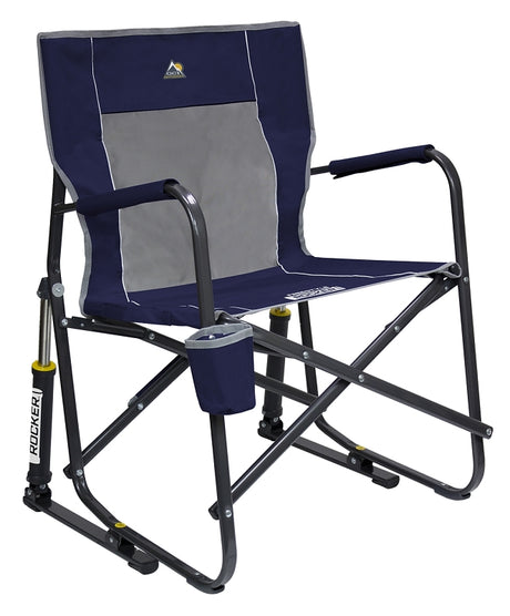 GCI Outdoor 37060 Freestyle Rocker Chair, 25 in OAW, 24 in OAD, 34.8 in OAH, Fabric/Plastic/Steel, Indigo Blue, Pack of 2