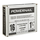 Powernail PowerCleats L175165 Floor Cleat, 1-3/4 in L, 16 ga, Carbon Steel, L-Shaped Head, Pack of 5