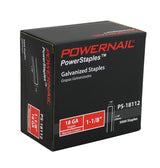 Powernail PowerStaples PS18112 Fine Wire Staple, 1/4 in W Crown, 1-1/8 in L Leg, 18 ga, Carbon Steel, Pack of 6