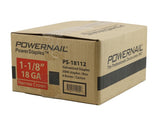 Powernail PowerStaples PS18112 Fine Wire Staple, 1/4 in W Crown, 1-1/8 in L Leg, 18 ga, Carbon Steel, Pack of 6