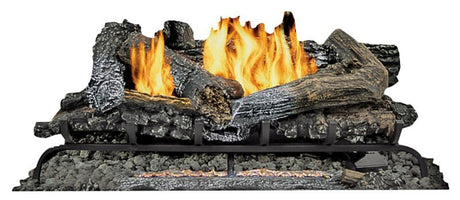 Kozy World GLD2465R Vent-Free Fireplace Log Set with Remote, 13 in L, 24 in W