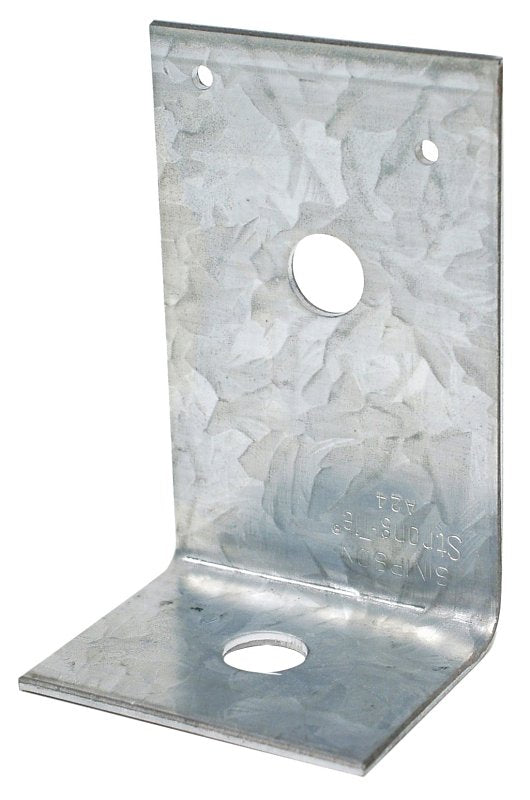 Simpson Strong-Tie A24 Angle, 2 in H, 2-1/2 in D, 3-7/8 in W, Steel, Silver, Galvanized, Pack of 25