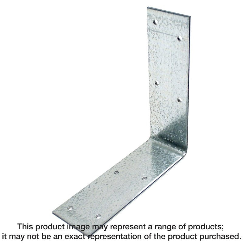 Simpson Strong-Tie A44 Angle, 4-3/8 in W, 4-9/16 in D, 1-1/2 in H, Steel, Galvanized/Zinc, Pack of 25