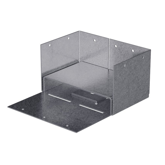Simpson Strong-Tie ABW Series ABW46Z Post Base, 4590 lb Down DF/SP, 845 lb Uplift, 4 x 6 in Post, 12 ga, Steel, 1/PK