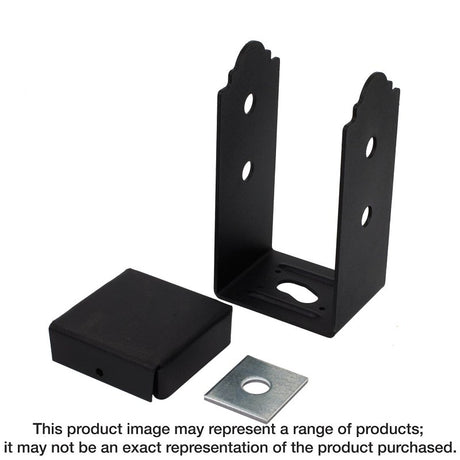 Simpson Strong-Tie APB Series APB66 Post Base, 11,450 lb Down DF/SP, 1260 lb Uplift, 6 x 6 in Post, 12 ga, Steel, Black