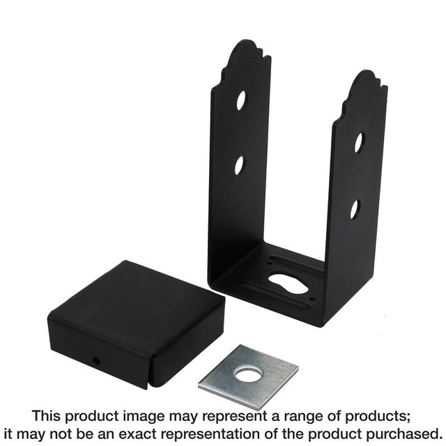 Simpson Strong-Tie APB Series APB66 Post Base, 11,450 lb Down DF/SP, 1260 lb Uplift, 6 x 6 in Post, 12 ga, Steel, Black