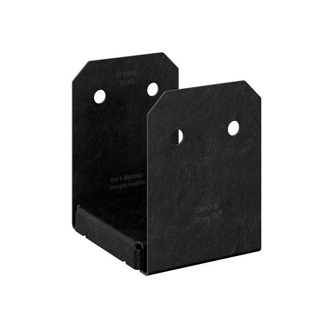 Simpson Strong-Tie Outdoor Accents APVB Series APVB66R Adjustable Post Base, 6 x 6 in Post, 12 ga Gauge, Steel, Black, Pack of 6