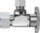 Plumb Pak PP123PCLF Shut-Off Valve, 5/8 x 1/4 in Connection, Compression, Brass Body