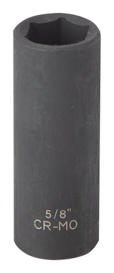 Vulcan MT6580 Deep Impact Socket, 5/8 in Socket, 3/8 in Drive, Deep Drive, 6-Point, Chrome Molybdenum Steel