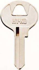 Hy-Ko 11010M3 Key Blank, Brass, Nickel, For: Master Cabinet, House Locks and Padlocks, M3 Key Number, Pack of 10