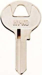 Hy-Ko 11010M3 Key Blank, Brass, Nickel, For: Master Cabinet, House Locks and Padlocks, M3 Key Number, Pack of 10