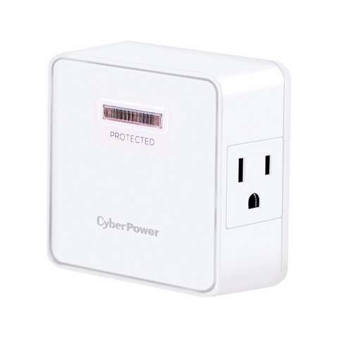 CyberPower Home Office 0 ft. L 2 outlets Wall Tap White 1500 J