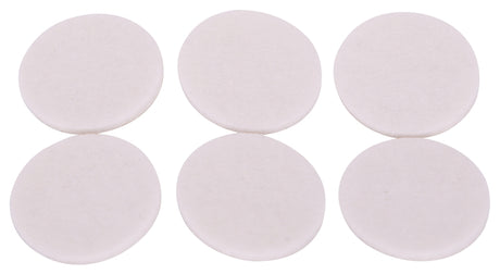 ProSource FE-50225-PS Furniture Pad, Felt Cloth, White, 1-3/8 in Dia, 5/64 in Thick, Round