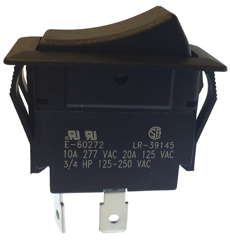 Gardner Bender GSW Series GSW-45 Rocker Switch, 10/20 A, 125/250 V, SPST, 0.83 x 1.45 in Panel Cutout