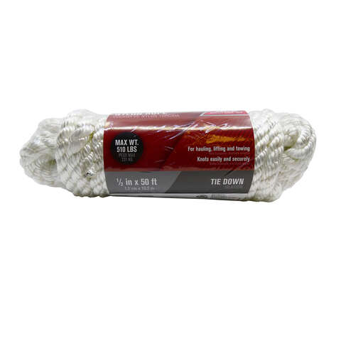 Ace 1/2 in. D X 50 ft. L White Twisted Nylon Rope