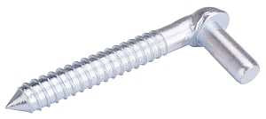 ProSource LR096 Screw Hook, 3/4 in Thread, 6 in L, Steel, Zinc