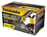 Commander 3MCON20 Heavy-Duty Contractor Clean-Up Bag, 42 gal, Polyethylene, Black