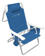 Caribbean Joe CJ-7750 Deluxe Beach Chair, 24-1/2 in W, 19 in D, 32 in H, Aluminum Frame, Polyester Seat, Pack of 4