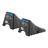 Curt 22800 Wheel Chock Set, 8-1/4 in L, 6.12 in W, 4-3/4 in H, Plastic, Black