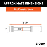 Curt 23515 Receiver Lock, 5/8 in Dia Shackle, For: 2 in Receiver Tube, Hitch Lock, Carbon Steel, Chrome