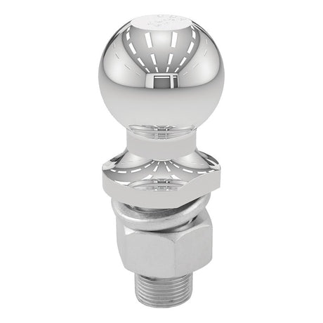 Curt 40066 Trailer Ball, 2 in Dia Ball, 1 in Dia Shank, 6000 lb Gross Towing, Steel, 2-1/8 in Shank Lenght