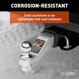 Curt 45360 Ball Mount, 8-1/2 in L, 2 in Drop, 1 in Rise, Class 3 Hitch, 1 in Dia Hitch Ball, Aluminum