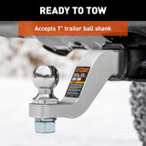 Curt 45361 Ball Mount, 8-1/2 in L, 4 in Drop, 3 in Rise, Class 3 Hitch, 1 in Dia Hitch Ball, Aluminum