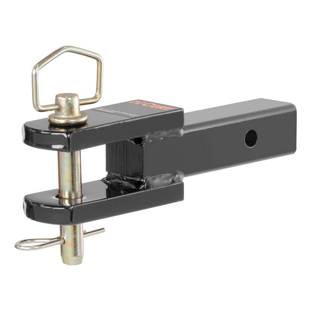 Curt 45821 Clevis-Pin Mount, 1-Hole, 2 in, 1 in Dia Hitch Ball, Steel Hitch Ball, Powder-Coated