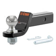 Curt 45836 Loaded Ball Mount, 1-Hole, 2 in, 2 in Dia Hitch Ball, Carbon Steel, Powder-Coated
