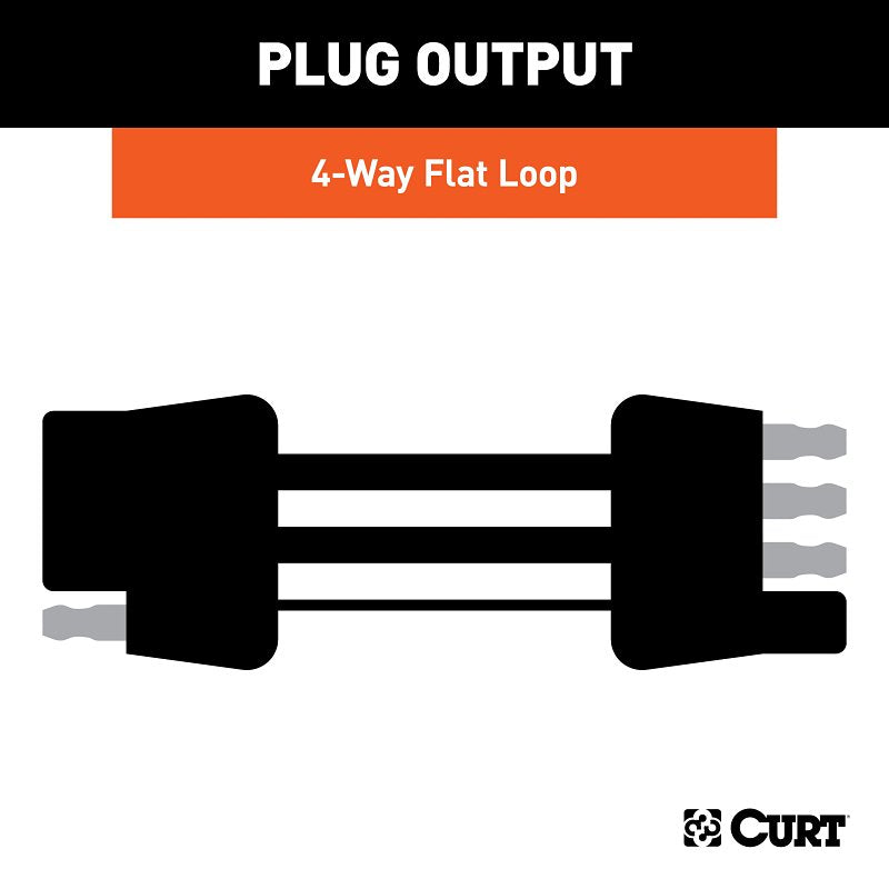 Curt 58381 Connector Plug and Socket, Black Sheath, 12 in L