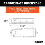 Curt QuickPin Series 25470 No-Latch Trailer Coupler, 3500 lb, 2 in Ball, Powder-Coated, 1/PK
