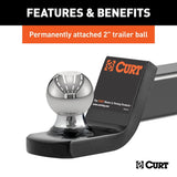 Curt 45141 Towing Starter Kit, Class 3 Hitch, 2 in Dia Hitch Ball, Powder-Coated